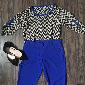 Chiffon Shirt w/ chevron pattern